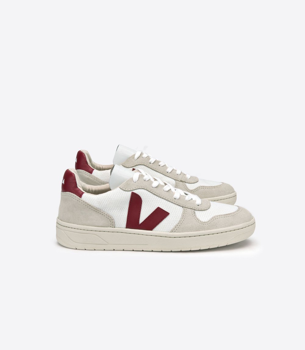 Veja Sneakers Dam - V-10 B-Mesh - Vita/Beige - 038276-CXO